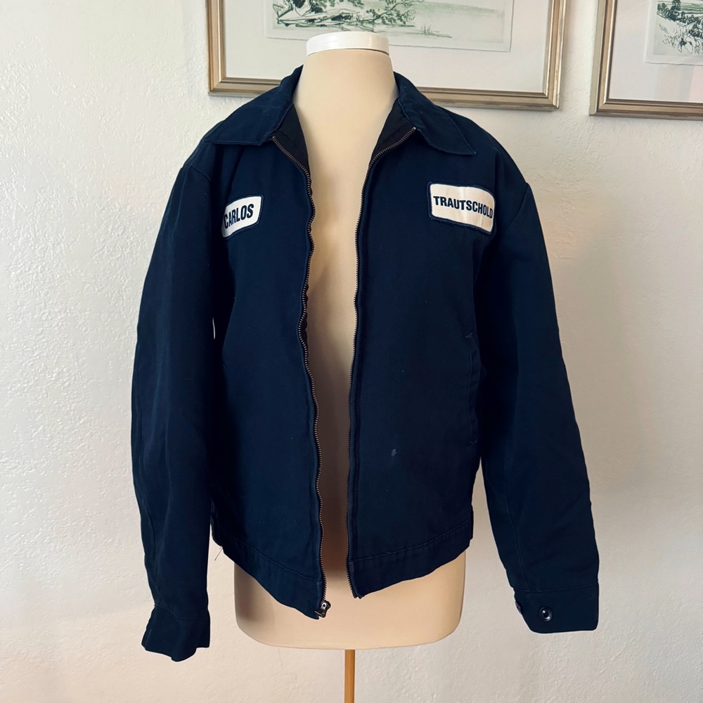 Vintage navy shop jacket for Carlos